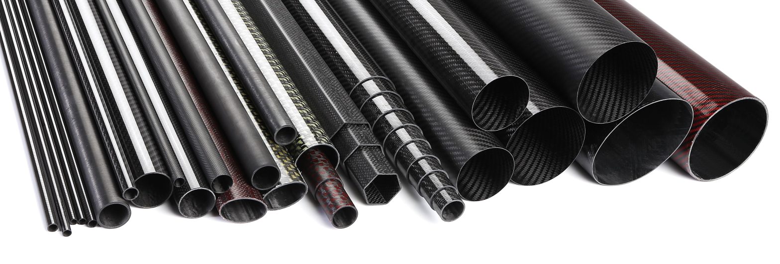 ROLL-WRAPPED CARBON FIBER TUBE